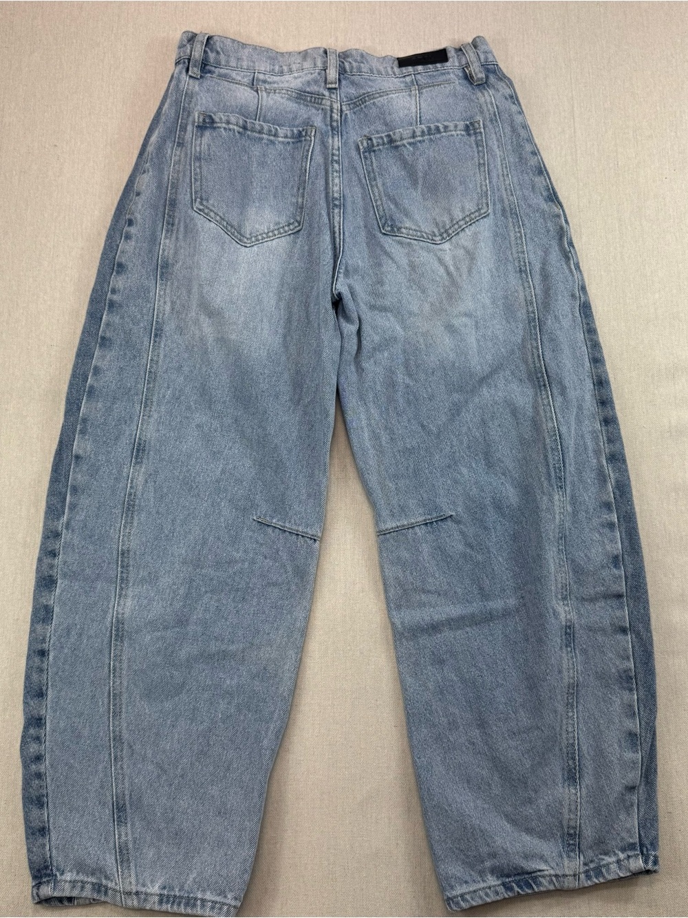 PTCL Ethical Brand Low Loose Balloon Barrel Leg Jeans Women’s Sz 25 Light Wash - Picture 15 of 15